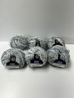 Lot of 6 Marks Kattens Yarn Cafe Mixat Grey 1728 Wool Blend Made in Germany